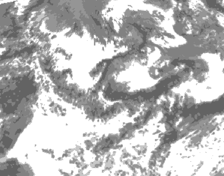 GDPS total cloud 144 hour forecast chart for Canada based on 2025/06/24 0000Z data