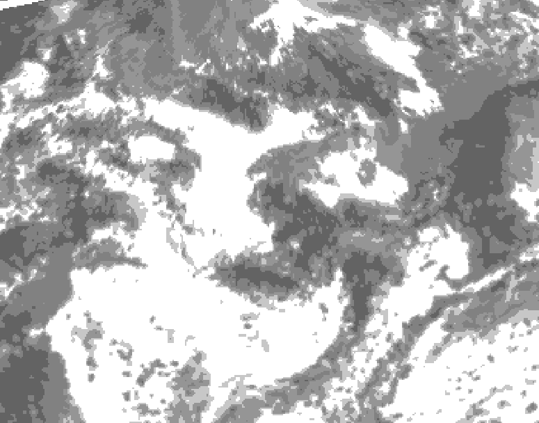 GDPS total cloud 168 hour forecast chart for Canada based on 2025/06/24 0000Z data