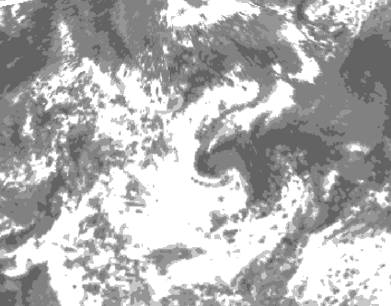 GDPS total cloud 192 hour forecast chart for Canada based on 2025/06/24 0000Z data