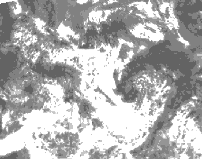 GDPS total cloud 216 hour forecast chart for Canada based on 2025/06/24 0000Z data