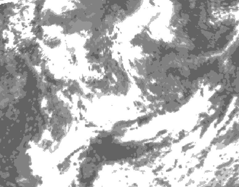 GDPS total cloud 024 hour forecast chart for Canada based on 2025/06/24 1200Z data