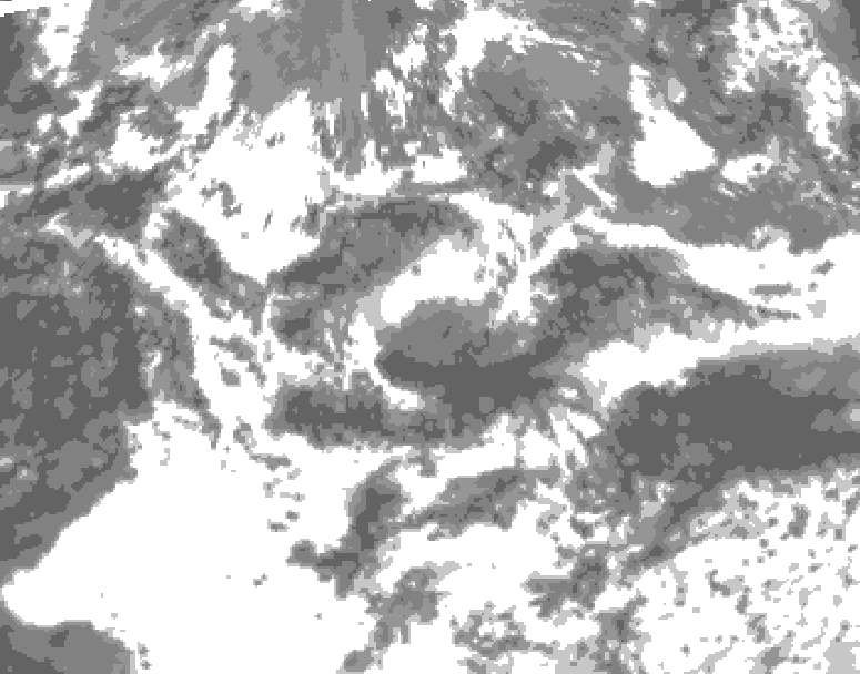 GDPS total cloud 120 hour forecast chart for Canada based on 2025/06/24 1200Z data