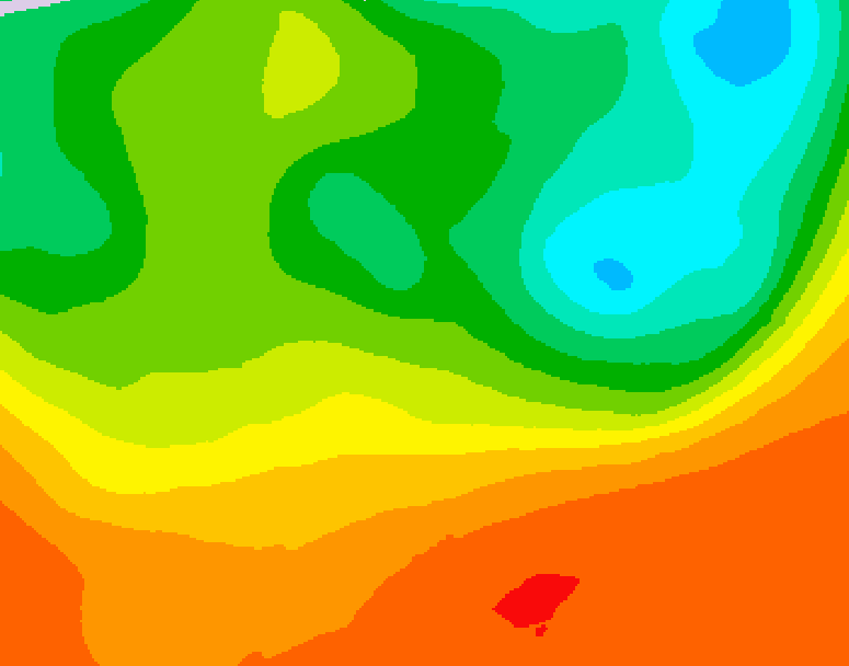 GDPS 500 millibar geopotential height 024 hour forecast chart for Canada based on 2025/06/25 0000Z data