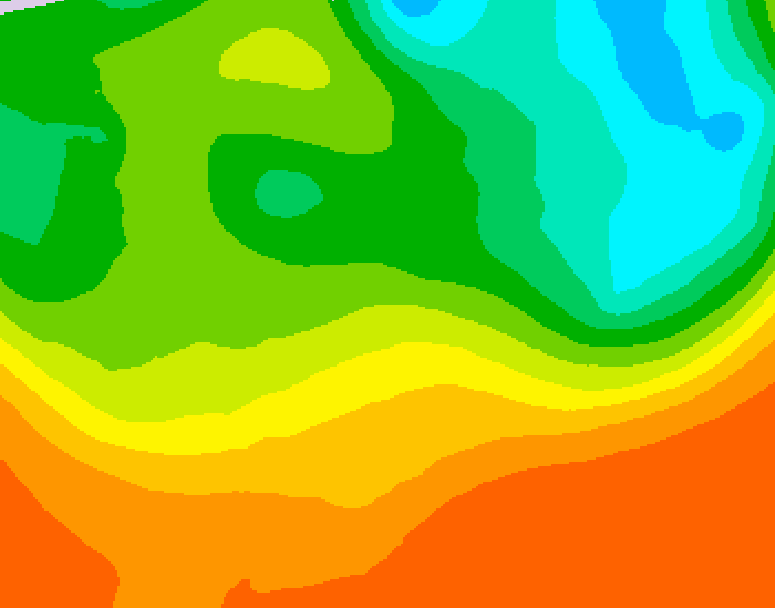 GDPS 500 millibar geopotential height 048 hour forecast chart for Canada based on 2025/06/25 0000Z data