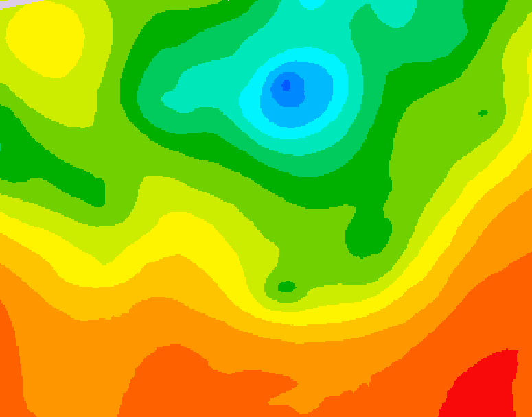 GDPS 500 millibar geopotential height 180 hour forecast chart for Canada based on 2025/06/25 0000Z data