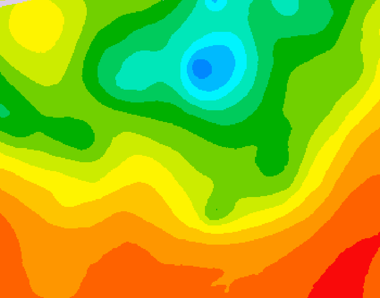 GDPS 500 millibar geopotential height 186 hour forecast chart for Canada based on 2025/06/25 0000Z data