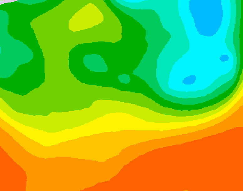 GDPS 500 millibar geopotential height 024 hour forecast chart for Canada based on 2025/06/25 1200Z data