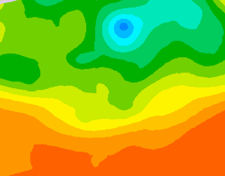 GDPS 500 millibar geopotential height 096 hour forecast chart for Canada based on 2025/06/25 1200Z data