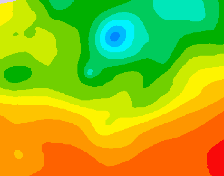 GDPS 500 millibar geopotential height 120 hour forecast chart for Canada based on 2025/06/25 1200Z data