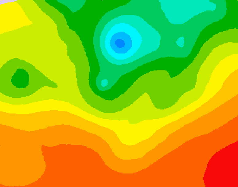 GDPS 500 millibar geopotential height 132 hour forecast chart for Canada based on 2025/06/25 1200Z data