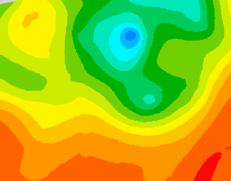 GDPS 500 millibar geopotential height 180 hour forecast chart for Canada based on 2025/06/25 1200Z data