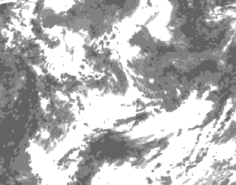 GDPS total cloud 012 hour forecast chart for Canada based on 2025/06/25 0000Z data