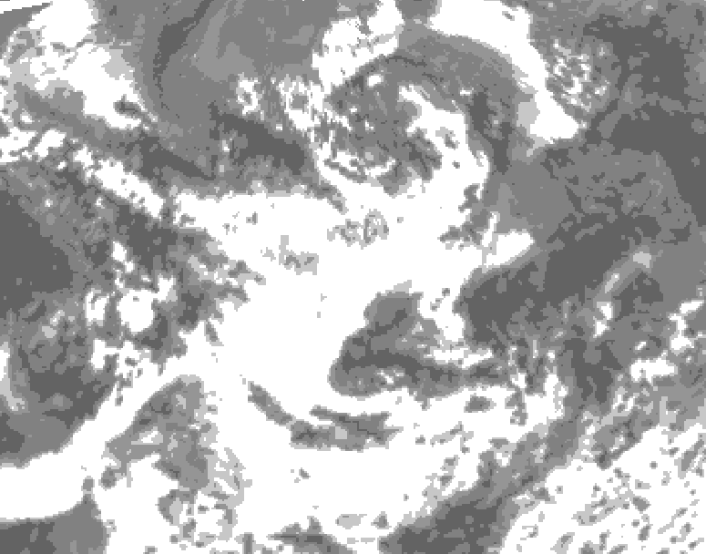 GDPS total cloud 180 hour forecast chart for Canada based on 2025/06/25 0000Z data