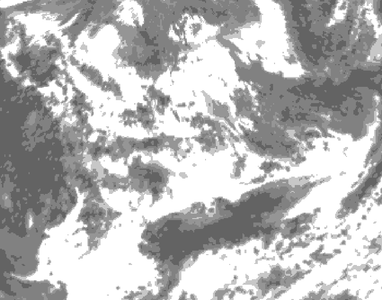 GDPS total cloud 024 hour forecast chart for Canada based on 2025/06/25 1200Z data