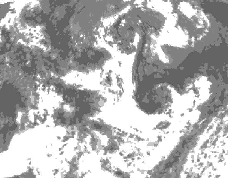 GDPS total cloud 192 hour forecast chart for Canada based on 2025/06/25 1200Z data