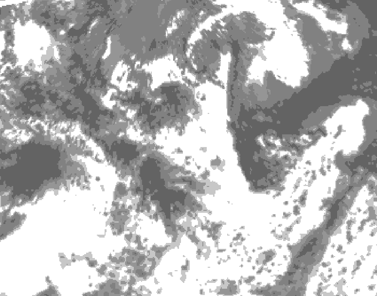 GDPS total cloud 204 hour forecast chart for Canada based on 2025/06/25 1200Z data