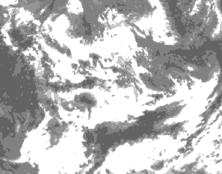 GDPS total cloud 012 hour forecast chart for Canada based on 2025/06/26 0000Z data