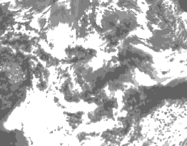 GDPS total cloud 084 hour forecast chart for Canada based on 2025/06/26 0000Z data