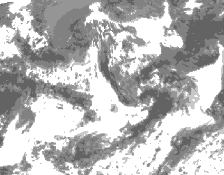 GDPS total cloud 216 hour forecast chart for Canada based on 2025/06/26 0000Z data
