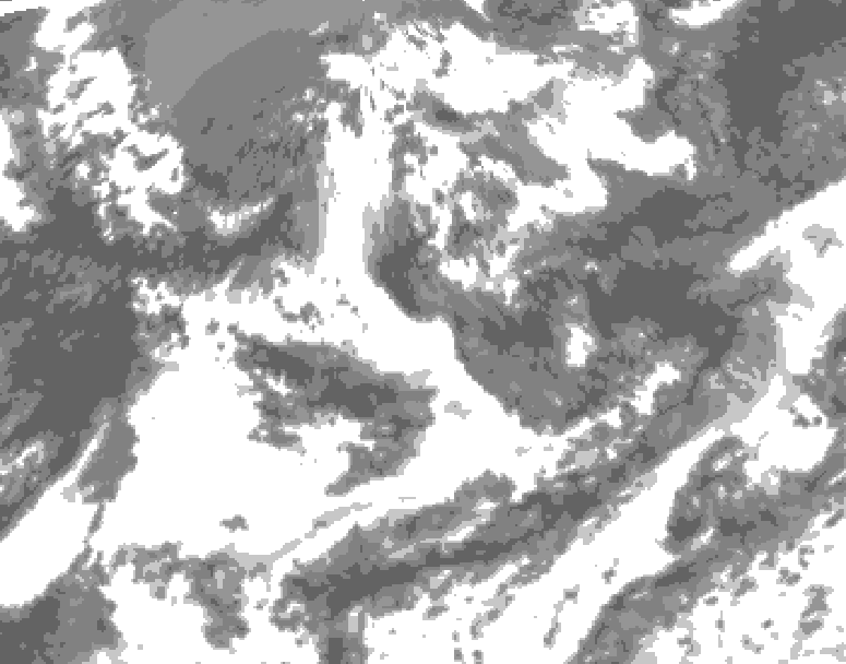 GDPS total cloud 228 hour forecast chart for Canada based on 2025/06/26 0000Z data