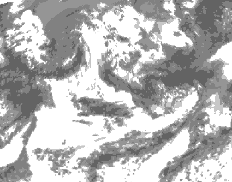 GDPS total cloud 234 hour forecast chart for Canada based on 2025/06/26 0000Z data