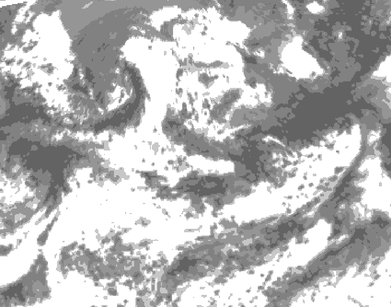 GDPS total cloud 240 hour forecast chart for Canada based on 2025/06/26 0000Z data