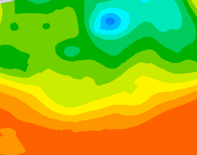 GDPS 500 millibar geopotential height 036 hour forecast chart for Canada based on 2025/06/27 1200Z data