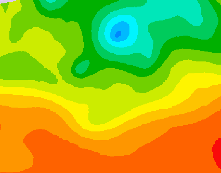 GDPS 500 millibar geopotential height 060 hour forecast chart for Canada based on 2025/06/27 1200Z data