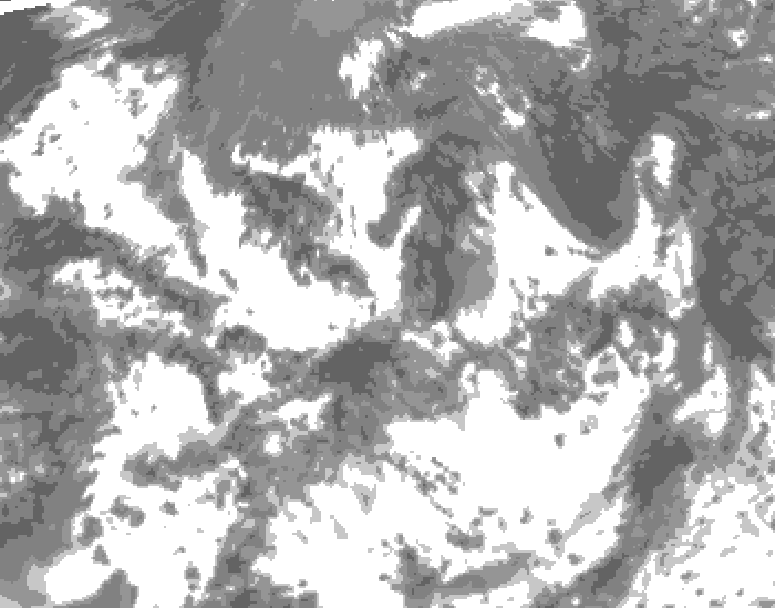 GDPS total cloud 168 hour forecast chart for Canada based on 2025/06/27 1200Z data