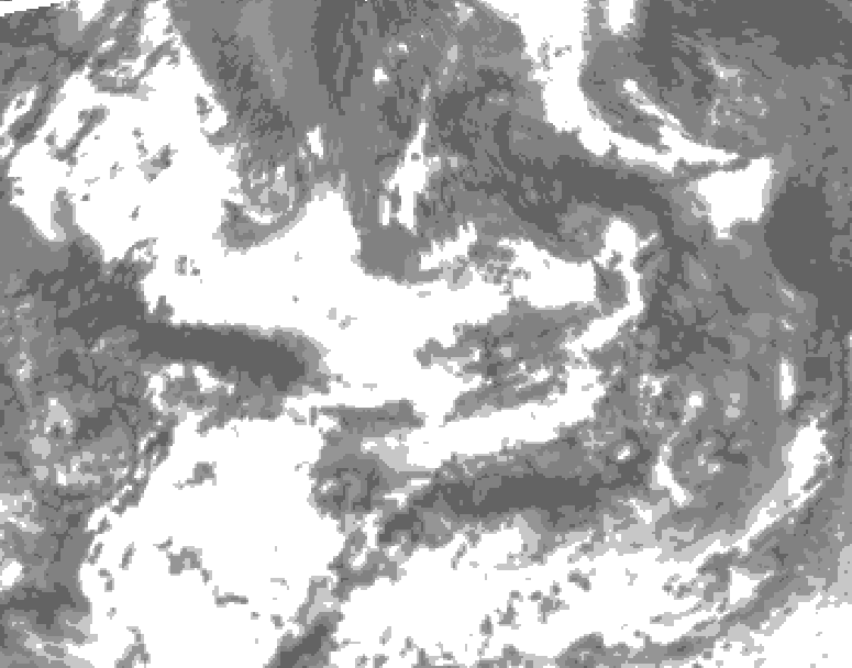 GDPS total cloud 216 hour forecast chart for Canada based on 2025/06/27 1200Z data