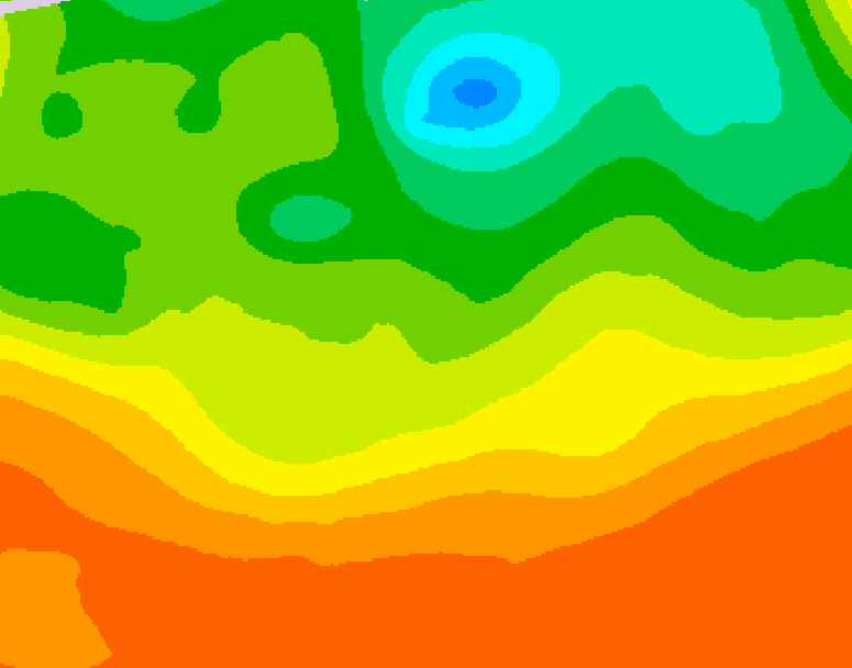GDPS 500 millibar geopotential height 024 hour forecast chart for Canada based on 2025/06/28 0000Z data