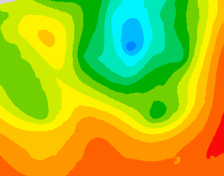 GDPS 500 millibar geopotential height 132 hour forecast chart for Canada based on 2025/06/28 1200Z data