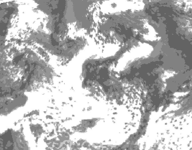GDPS total cloud 096 hour forecast chart for Canada based on 2025/06/28 0000Z data