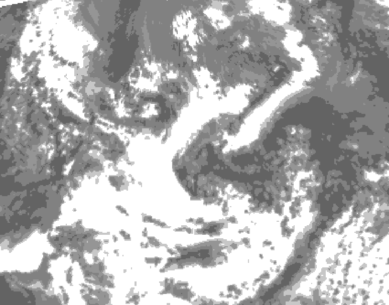 GDPS total cloud 108 hour forecast chart for Canada based on 2025/06/28 0000Z data