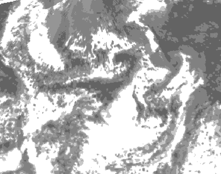 GDPS total cloud 144 hour forecast chart for Canada based on 2025/06/28 0000Z data