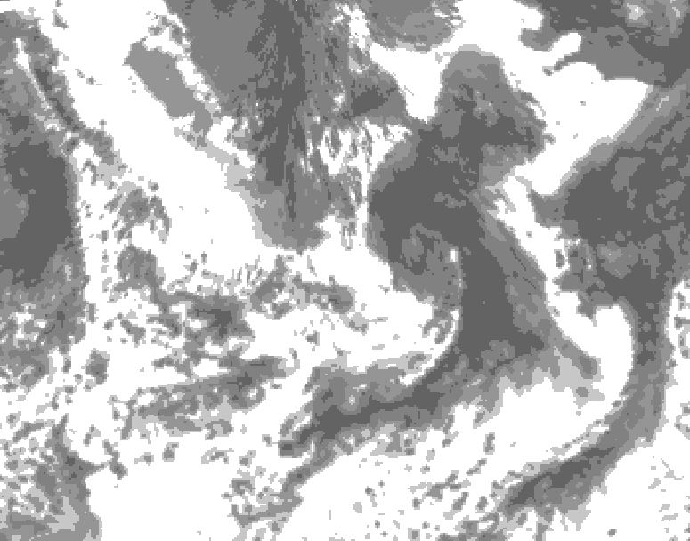 GDPS total cloud 192 hour forecast chart for Canada based on 2025/06/28 0000Z data
