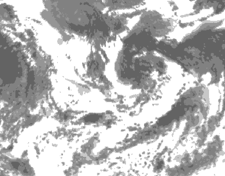 GDPS total cloud 216 hour forecast chart for Canada based on 2025/06/28 0000Z data