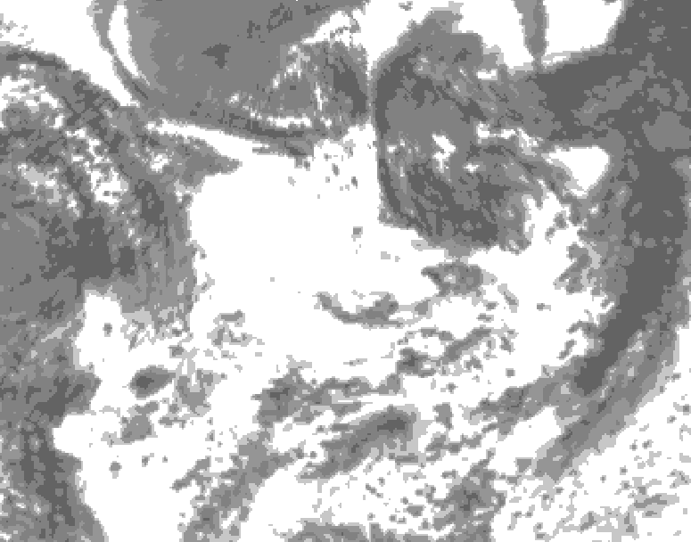 GDPS total cloud 240 hour forecast chart for Canada based on 2025/06/28 0000Z data