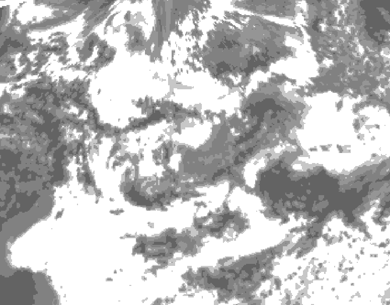 GDPS total cloud 024 hour forecast chart for Canada based on 2025/06/28 1200Z data