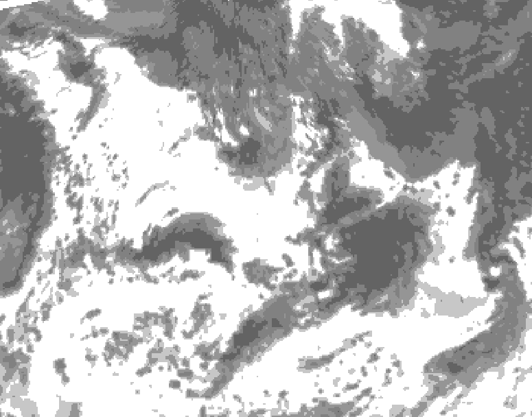 GDPS total cloud 180 hour forecast chart for Canada based on 2025/06/28 1200Z data