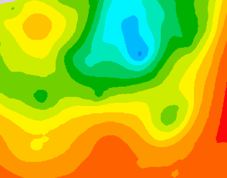 GDPS 500 millibar geopotential height 132 hour forecast chart for Canada based on 2025/06/29 0000Z data