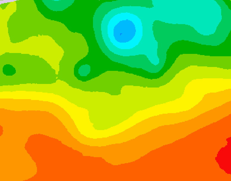GDPS 500 millibar geopotential height 012 hour forecast chart for Canada based on 2025/06/29 1200Z data