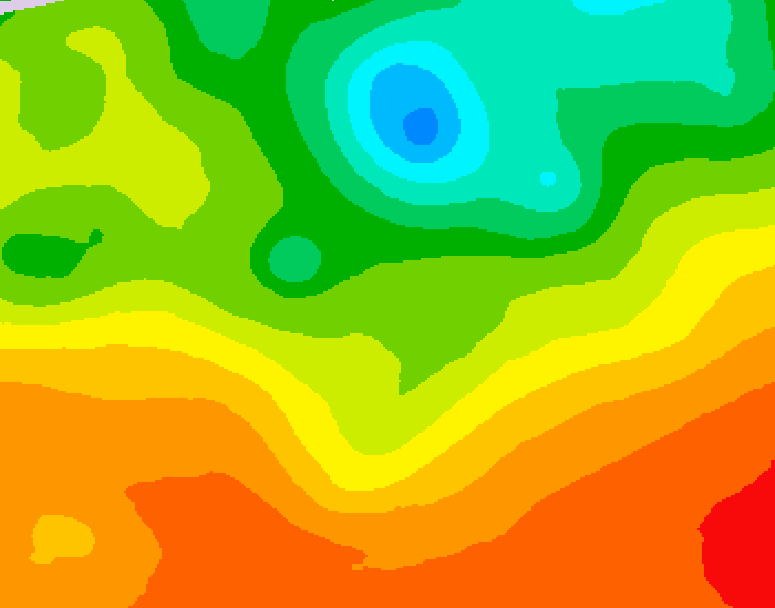 GDPS 500 millibar geopotential height 024 hour forecast chart for Canada based on 2025/06/29 1200Z data