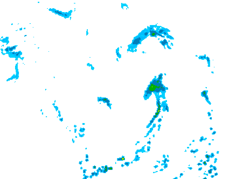 GDPS precipitation 180 hour forecast chart for Canada based on 2025/06/29 1200Z data