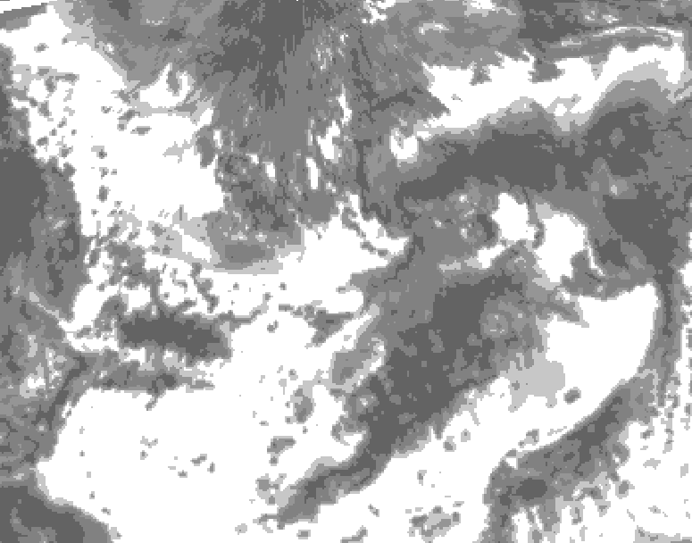 GDPS total cloud 180 hour forecast chart for Canada based on 2025/06/29 0000Z data