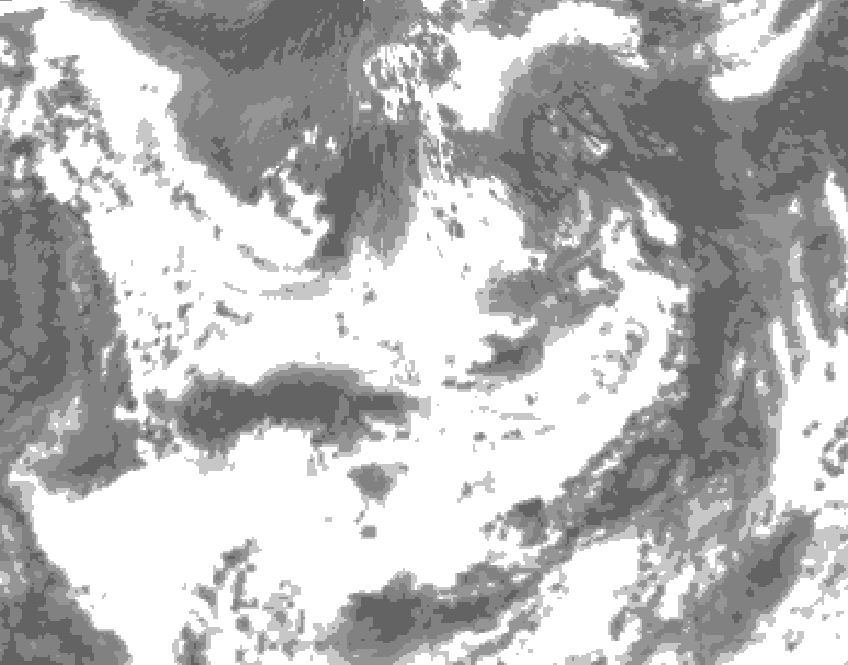 GDPS total cloud 210 hour forecast chart for Canada based on 2025/06/29 0000Z data