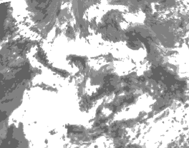 GDPS total cloud 024 hour forecast chart for Canada based on 2025/06/29 1200Z data