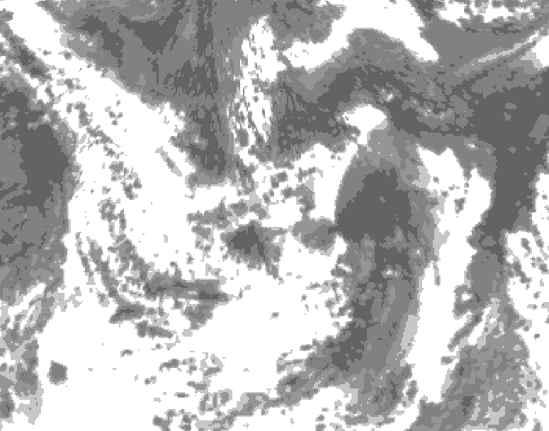 GDPS total cloud 180 hour forecast chart for Canada based on 2025/06/29 1200Z data