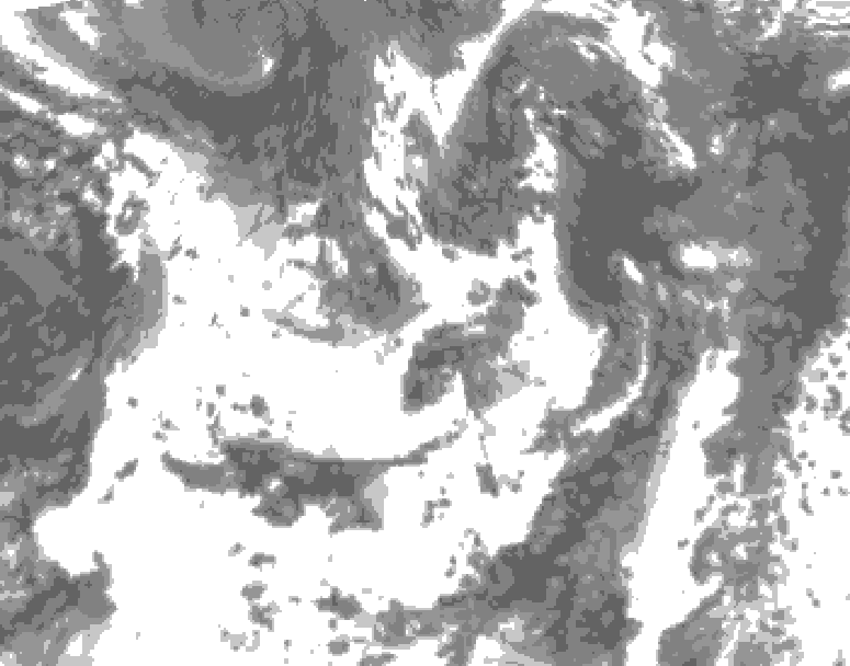 GDPS total cloud 192 hour forecast chart for Canada based on 2025/06/29 1200Z data