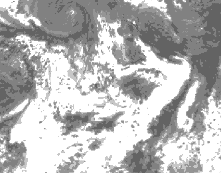 GDPS total cloud 204 hour forecast chart for Canada based on 2025/06/29 1200Z data